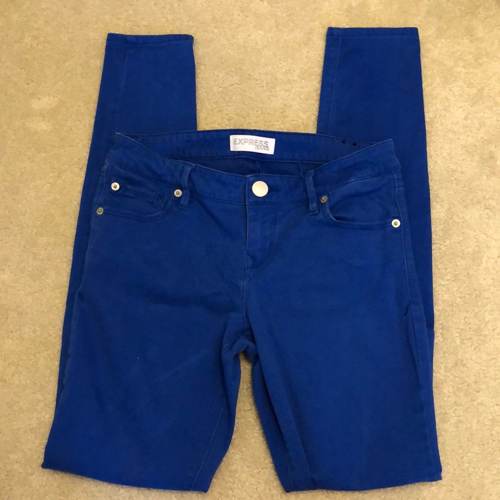 Express Royal Blue Skinny Jeans